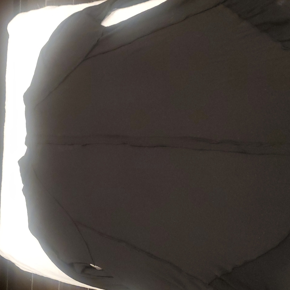 Free People  Washed Black Tunic Top With Gauze Bottom  Edging Size L NWT - Picture 5 of 8